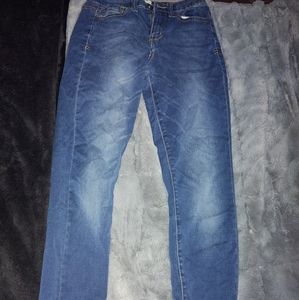 Worn Blue Jeggings